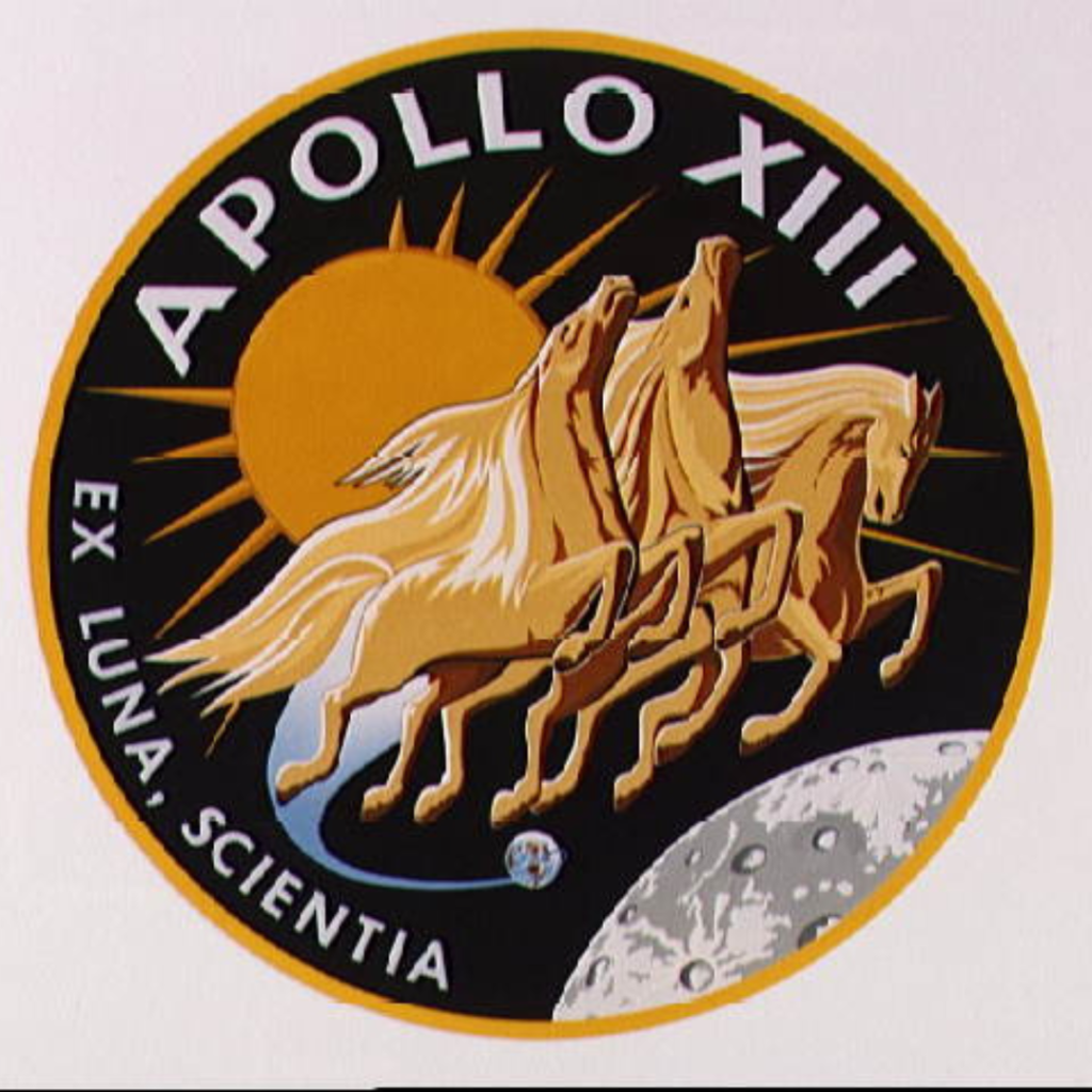 Original artwork for the Apollo 13 insignia/patch. Scan by NASA Johnson.