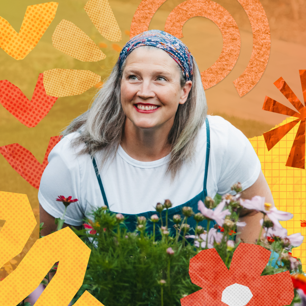 storyteller mo reynolds standing in a garden